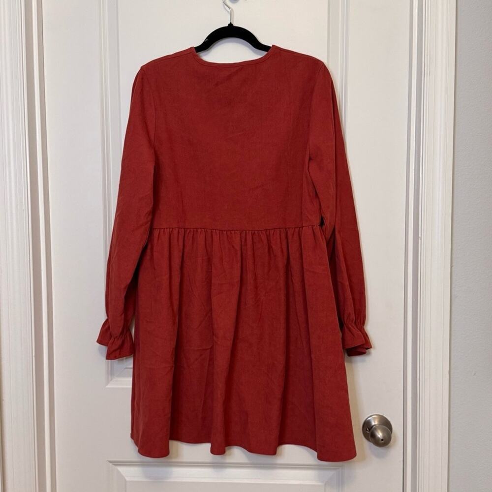 SHEIN Rust Long Sleeve dress - Picture 3 of 3